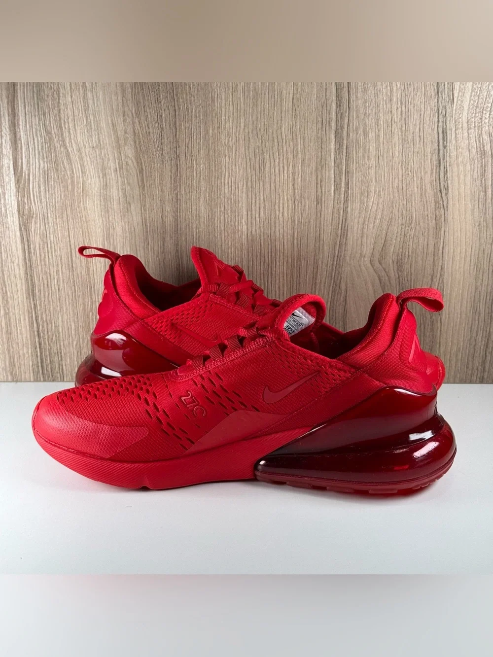Nike Air Max 270 University Triple Red Shoes CV7544-600 Men’s Size 10